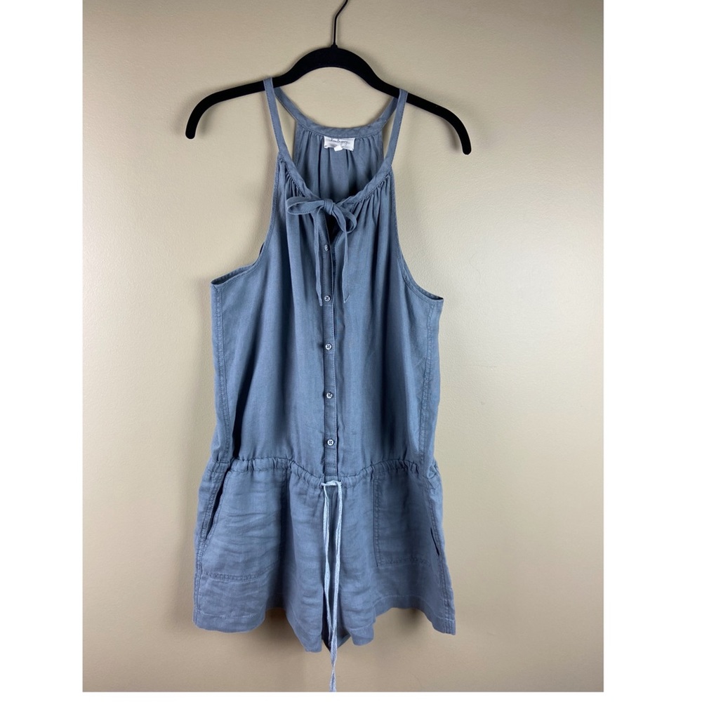 Lou & Grey linen romper, racerback, shorts